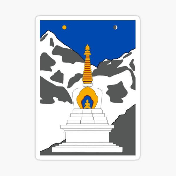Tibetan Stupa Sticker