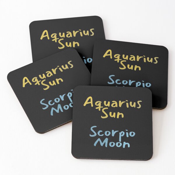 Item preview, Aquarius Sun Scorpio Moon Text designed and sold by leomooncreates.