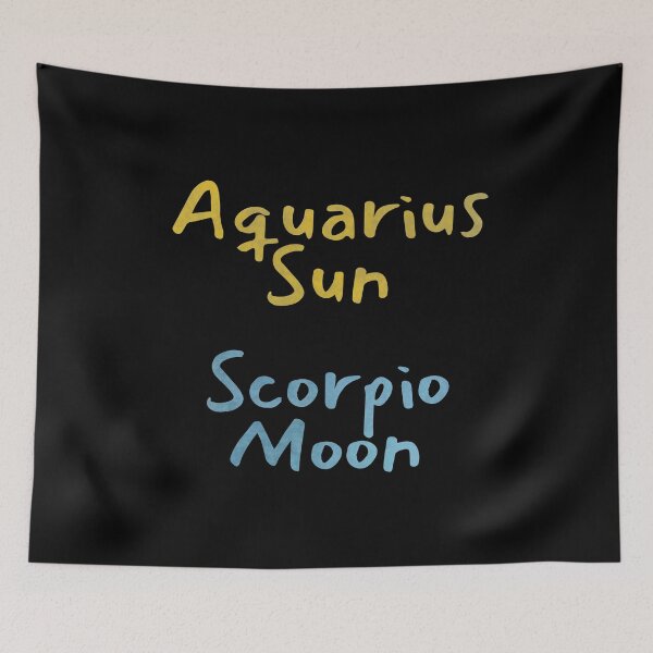 Item preview, Aquarius Sun Scorpio Moon Text designed and sold by leomooncreates.