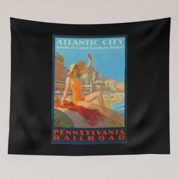 Item preview, Atlantic City retro poster designed and sold by CorasPosters.