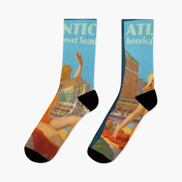 Item preview, Atlantic City retro poster designed and sold by CorasPosters.