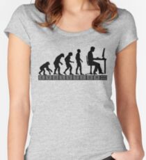 computer evolution Women's Fitted Scoop T-Shirt