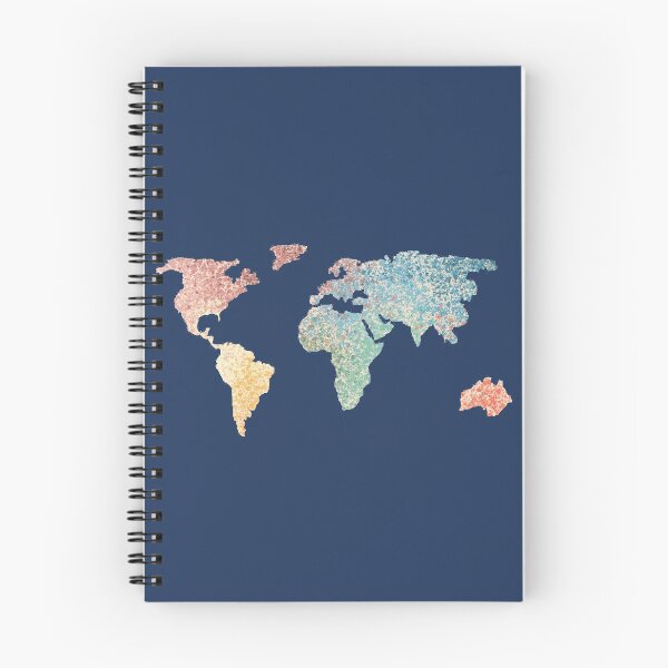 Item preview, Colorful Splatter World Map designed and sold by HaanaSam.
