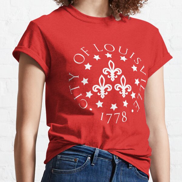 Louisville Bridges T-Shirt Premium Cotton Red with Short Sleeves - GOEX