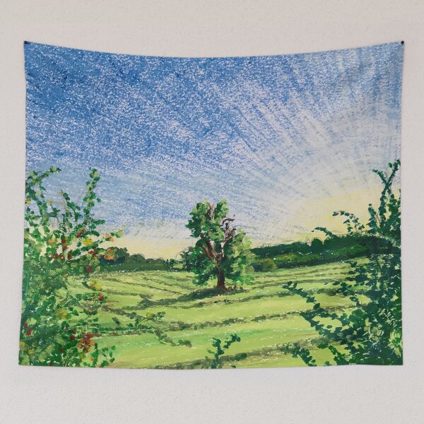Item preview, Oak tree up the hay field designed and sold by Catherine Holland.