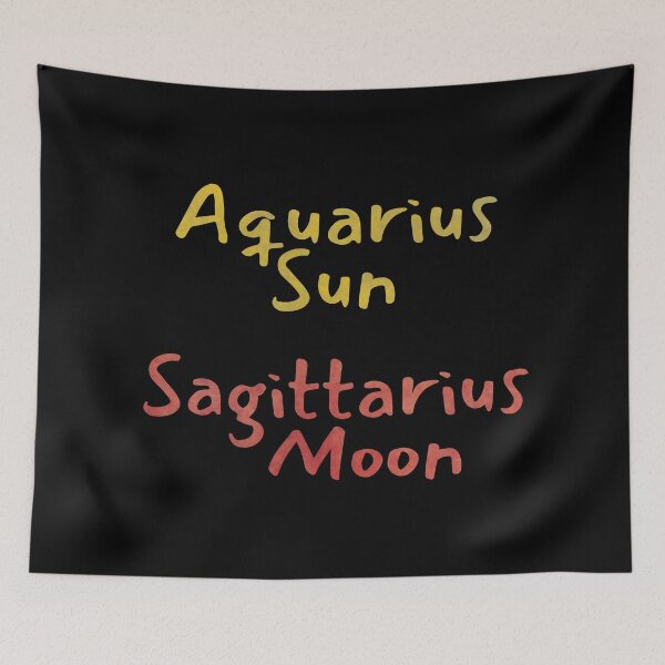 Item preview, Aquarius Sun Sagittarius Moon Text designed and sold by leomooncreates.