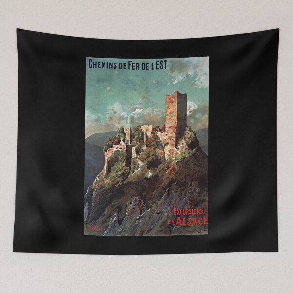 Item preview, Alsace retro poster designed and sold by CorasPosters.