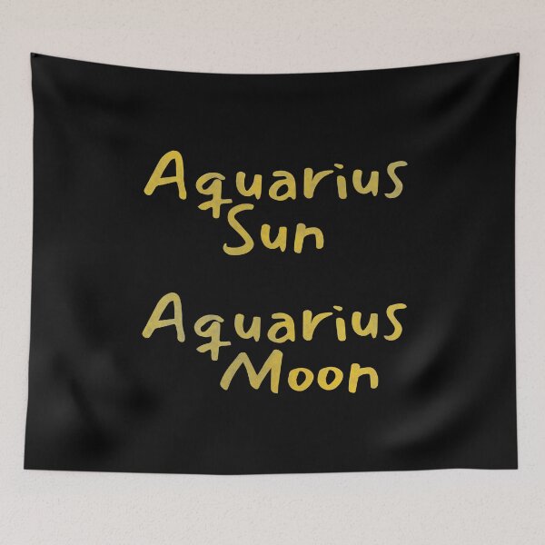 Item preview, Aquarius Sun Aquarius Moon Text designed and sold by leomooncreates.