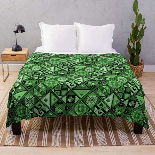 Item preview, Patrón geométrico popular tribal abstracto - verde esmeralda salvia designed and sold by Wizzles Emporium.