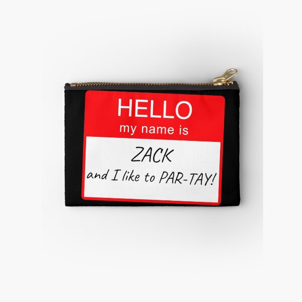 Item preview, Hello My Name Is Zack and I Like To Par-tay Party Name Tag Design designed and sold by CreatedbyJR.