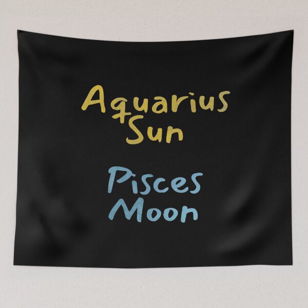 Item preview, Aquarius Sun Pisces Moon Text designed and sold by leomooncreates.