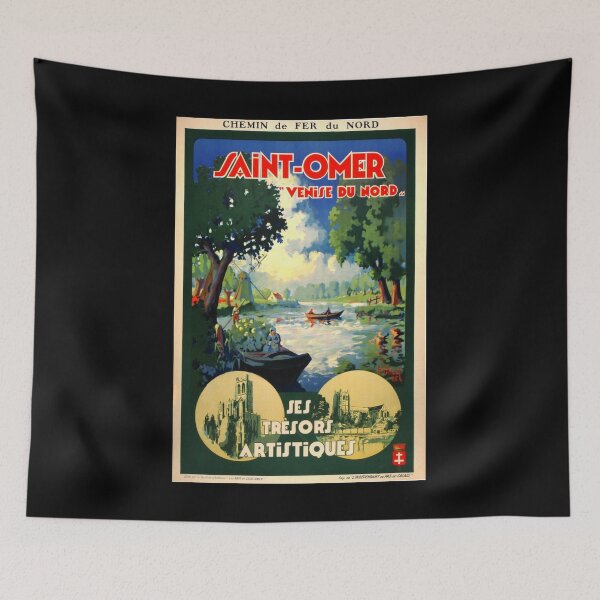 Item preview, Saint Omer retro poster designed and sold by CorasPosters.