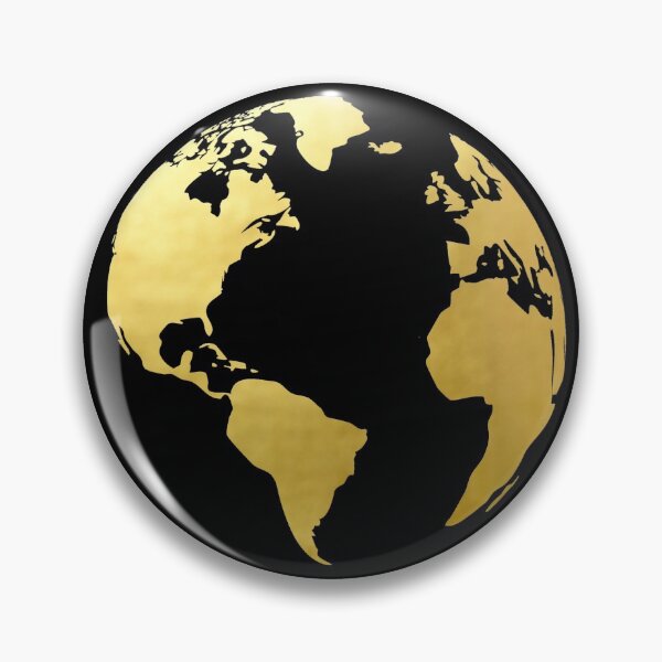 Item preview, Gold Globe Earth World Map Planet designed and sold by Michallandsberg.