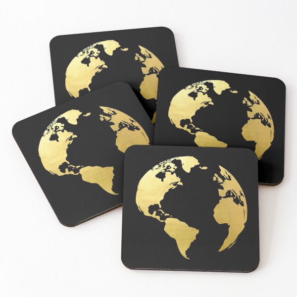 Item preview, Gold Globe Earth World Map Planet designed and sold by Michallandsberg.
