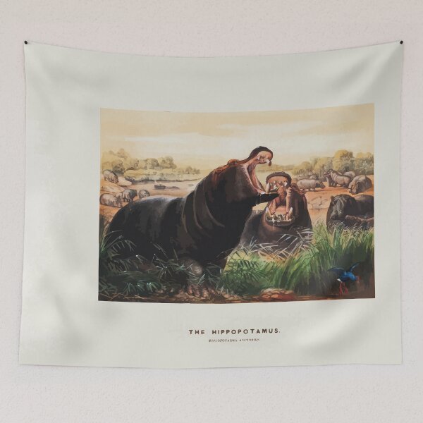 Item preview, Zoological sketches by Joseph Wolf 1861 to 1867 027 The Hippopotamus designed and sold by WetdryvacRB01.
