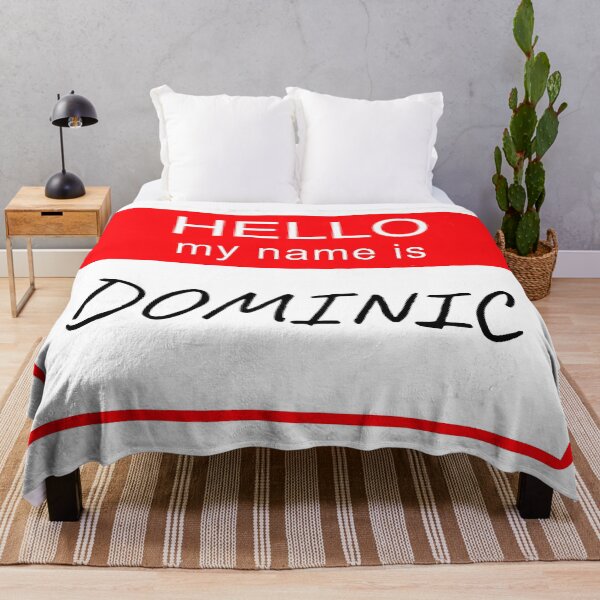 Item preview, Hello My Name Is Dominic Name Tag Custom Personalised Design designed and sold by CreatedbyJR.