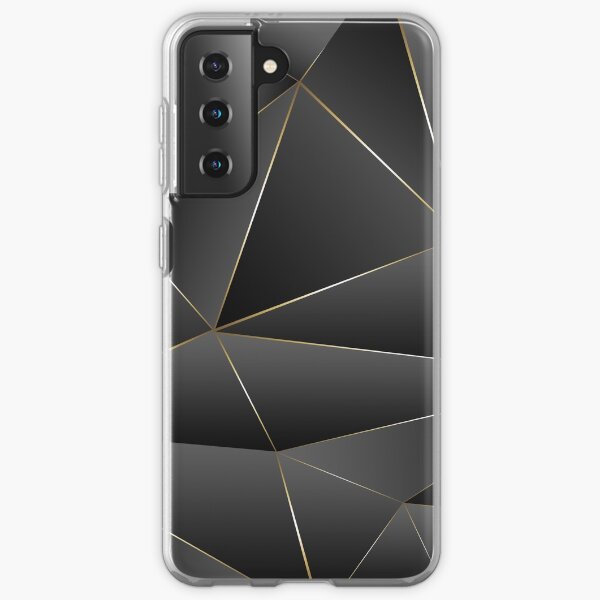 Gold, Black, and Gray Geometric Pattern Samsung Galaxy Soft Case