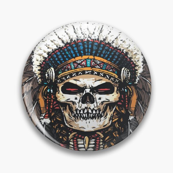 Item preview, Indian Skull chief in colors designed and sold by RB-Store.