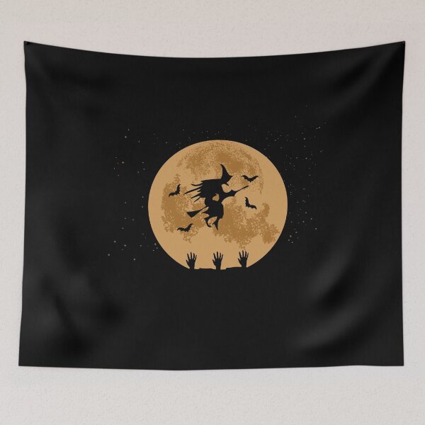 Item preview, Witch Broom Moon - Halloween designed and sold by Ibu83.
