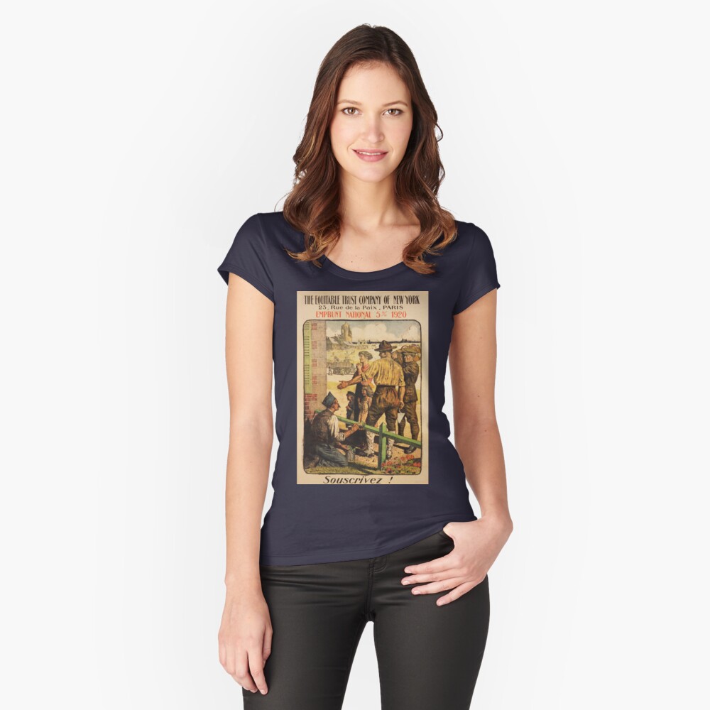 Item preview, Fitted Scoop T-Shirt designed and sold by retroposters.