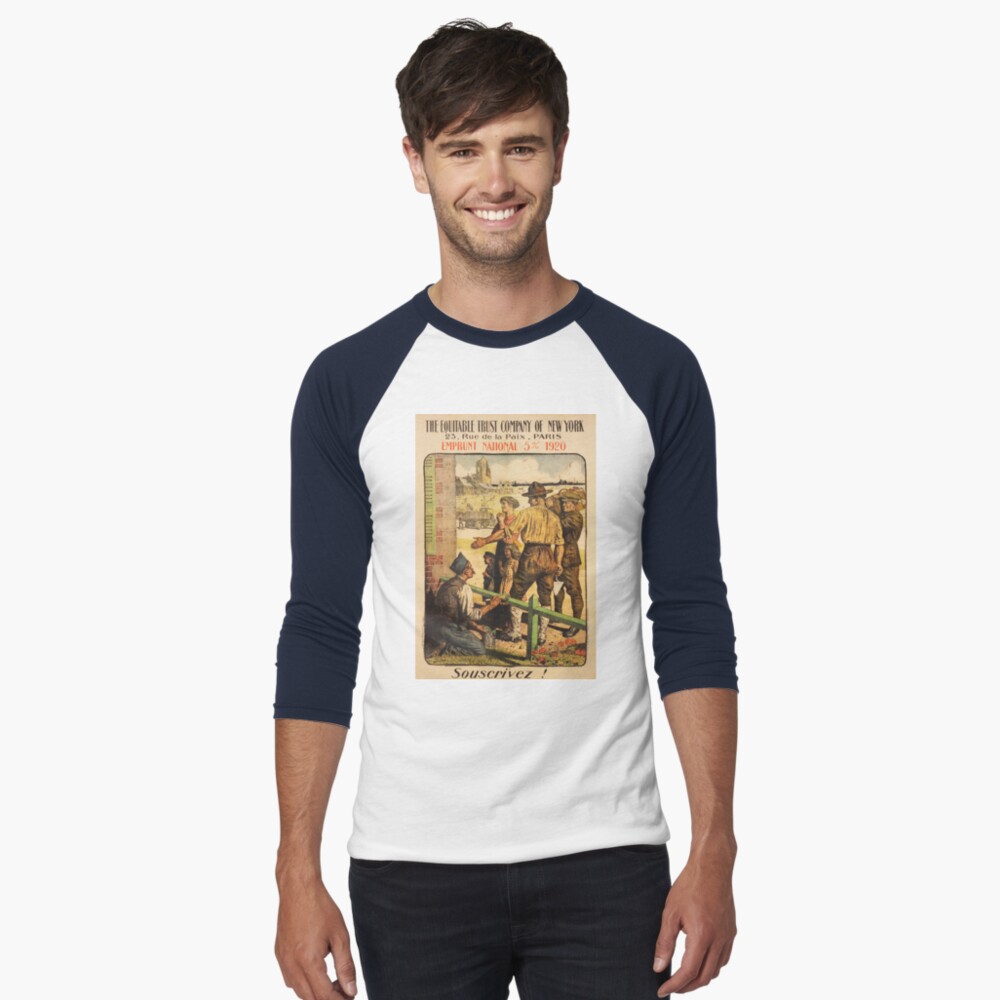 Item preview, Baseball ¾ Sleeve T-Shirt designed and sold by retroposters.