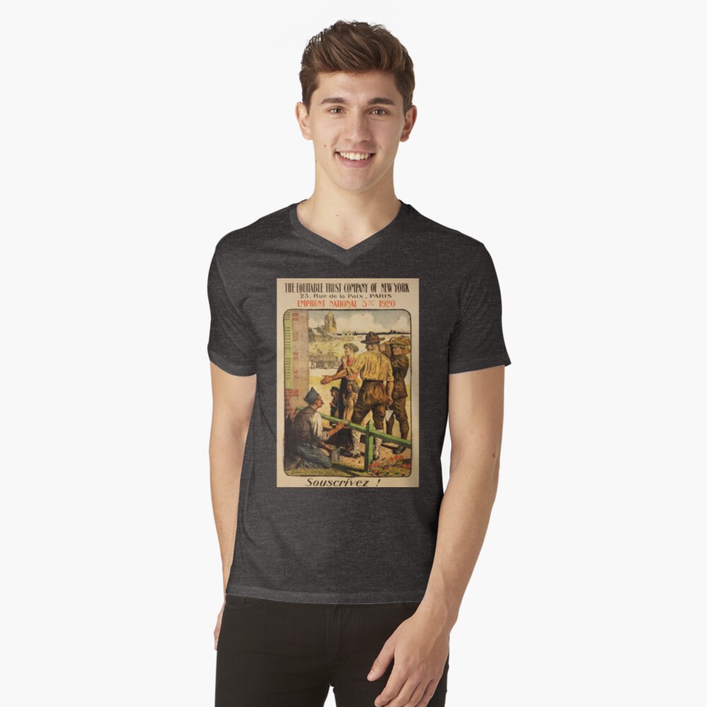 Item preview, V-Neck T-Shirt designed and sold by retroposters.