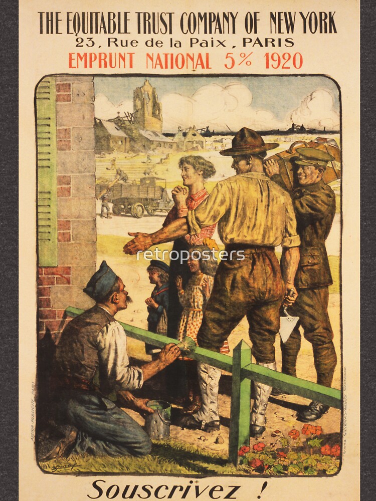 Thumbnail 7 of 7, Essential T-Shirt, Subscribe! National Loan by The Equitable Trust Company of New York Vintage War designed and sold by retroposters.