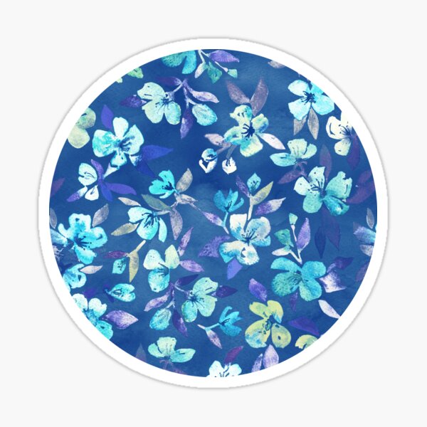 Item preview, Grown Up Betty - blue watercolor floral designed and sold by micklyn.