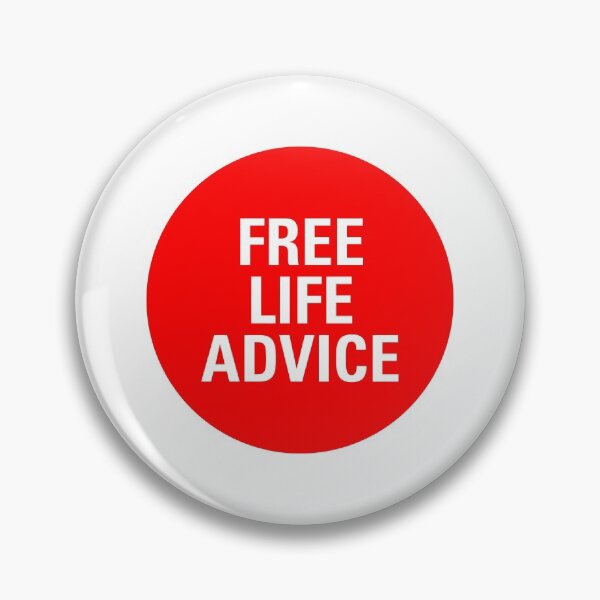 Item preview, Free Life Advice White on Red designed and sold by Logo-A-GoGo.