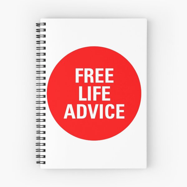 Item preview, Free Life Advice White on Red designed and sold by Logo-A-GoGo.