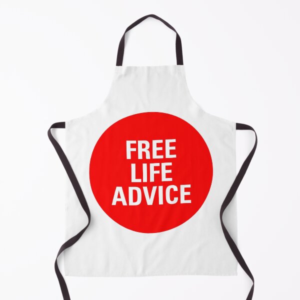 Item preview, Free Life Advice White on Red designed and sold by Logo-A-GoGo.