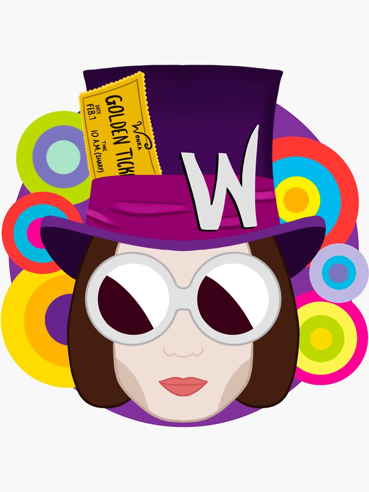 Willy Wonka Cartoonized Sticker Wonka Charlie And The Chocolate ...