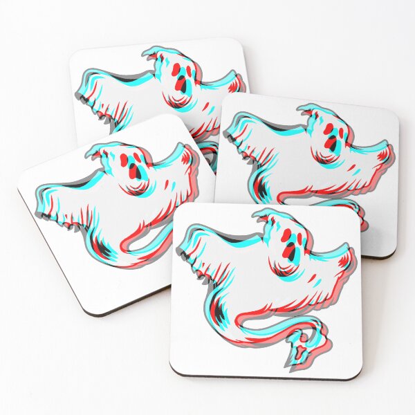 Item preview, Ghost Anaglyph Retro 3D Halloween Design designed and sold by up4tee.