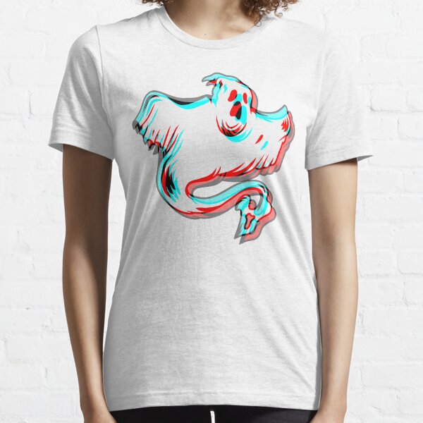 Ghost Anaglyph Retro 3D Halloween Design Essential T-Shirt