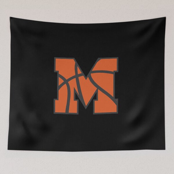 Item preview, Letter M Monogram | Basketball designed and sold by SerendipityNow.