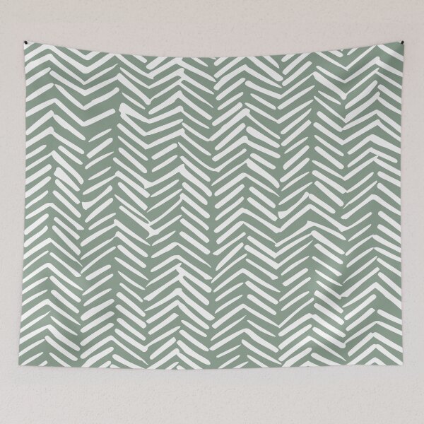 Item preview, Herringbone, Christmas Green, Boho Art designed and sold by meggydesigns.