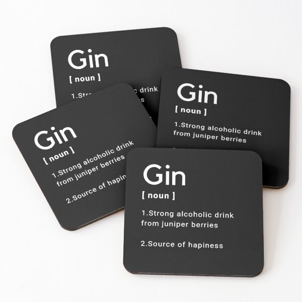 Gin Meaning Coasters (Set of 4)