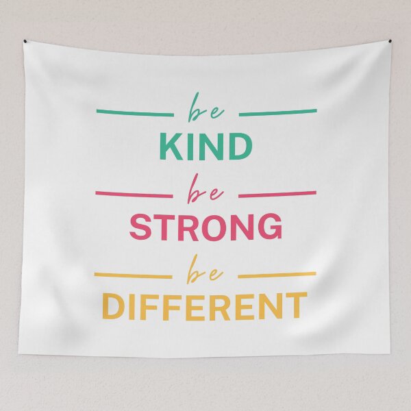 Item preview, Be Kind Be Strong Be Different - Empowerment Quote designed and sold by Trendelicious.