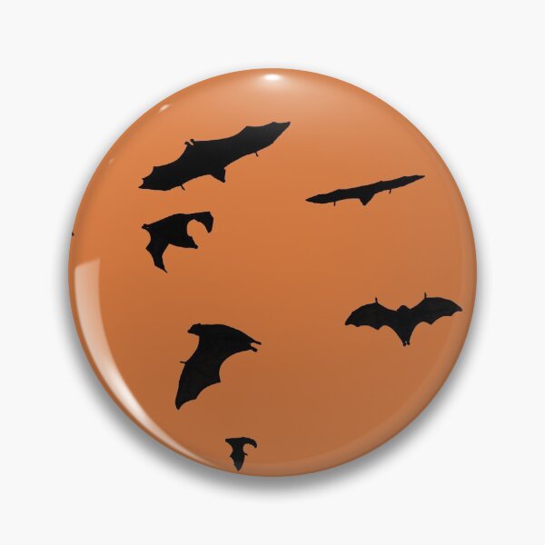 Item preview, Halloween bats on orange ochre background designed and sold by AHELENE.
