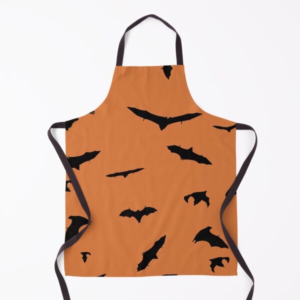 Item preview, Halloween bats on orange ochre background designed and sold by AHELENE.