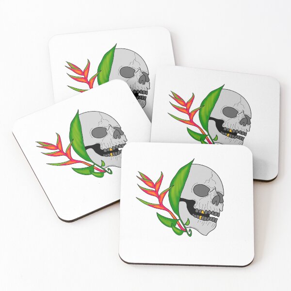 Item preview, Skull and heliconia designed and sold by BV-creas.