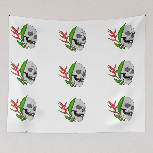 Item preview, Skull and heliconia designed and sold by BV-creas.
