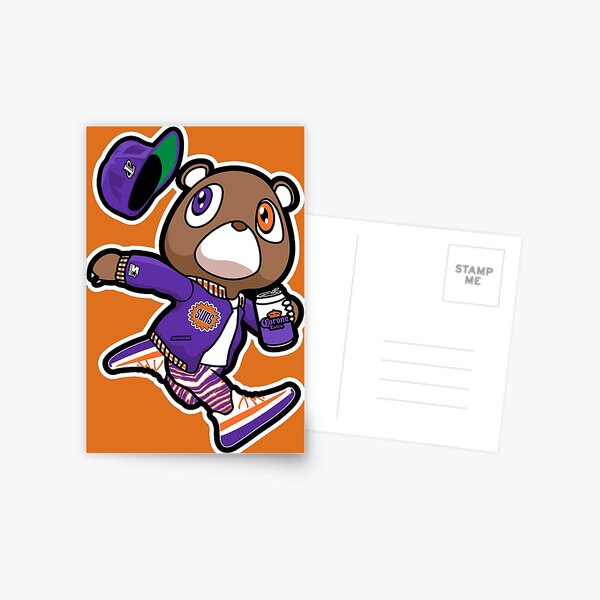 Kanye West Dropout Bear New York Giants Vintage Graduation Postcard By Studiolucha Redbubble