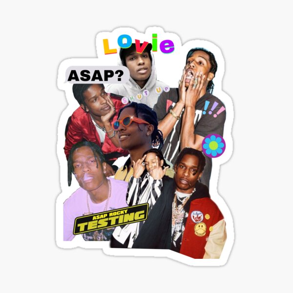 asap rocky collage Sticker