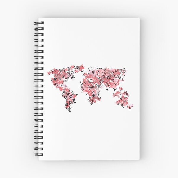 Item preview, World Map with Flowers designed and sold by hanstrickland99.