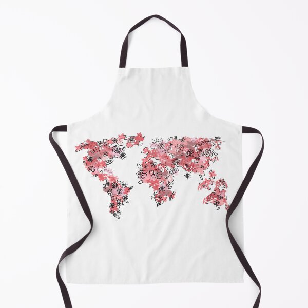 Item preview, World Map with Flowers designed and sold by hanstrickland99.