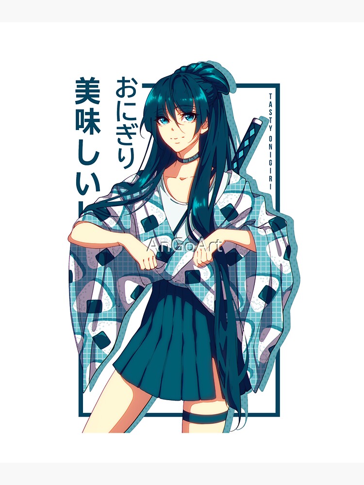  Bolsa de lona en Venta con la obra «Chica anime con katana (para fondo claro)» de AnGoArt