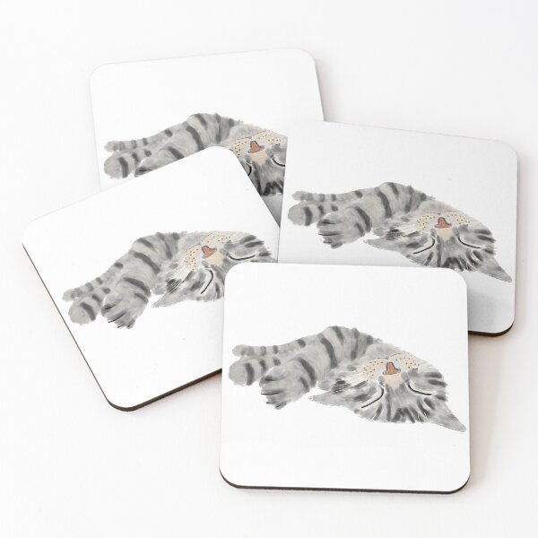 Item preview, Sleeping tabby cat, cute kitten designed and sold by suzcreate.