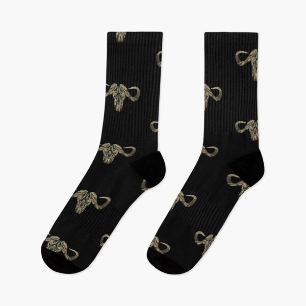 Item preview, Horned Skulls - Gold Buffalo Skull X-Ray over Black Canvas No.1 designed and sold by Serge Averbukh Art Studio.