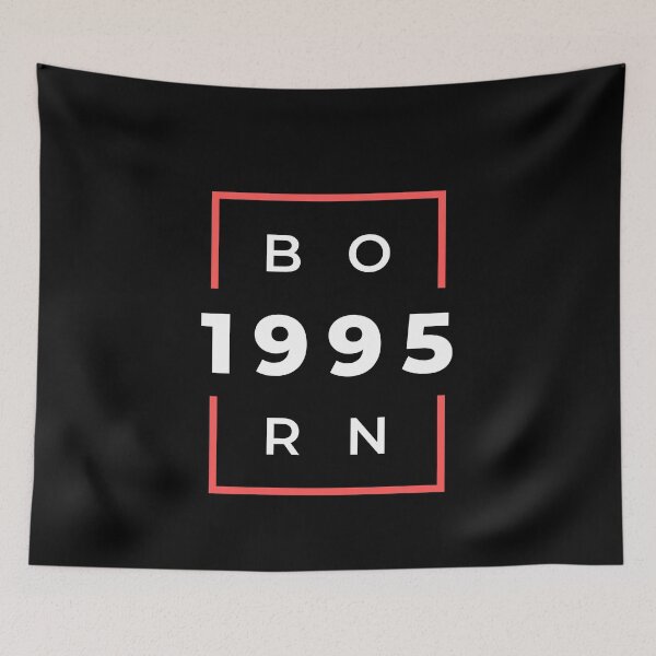 Item preview, Born 1995 Birth Year 90s Black White Red designed and sold by fresh-princess.
